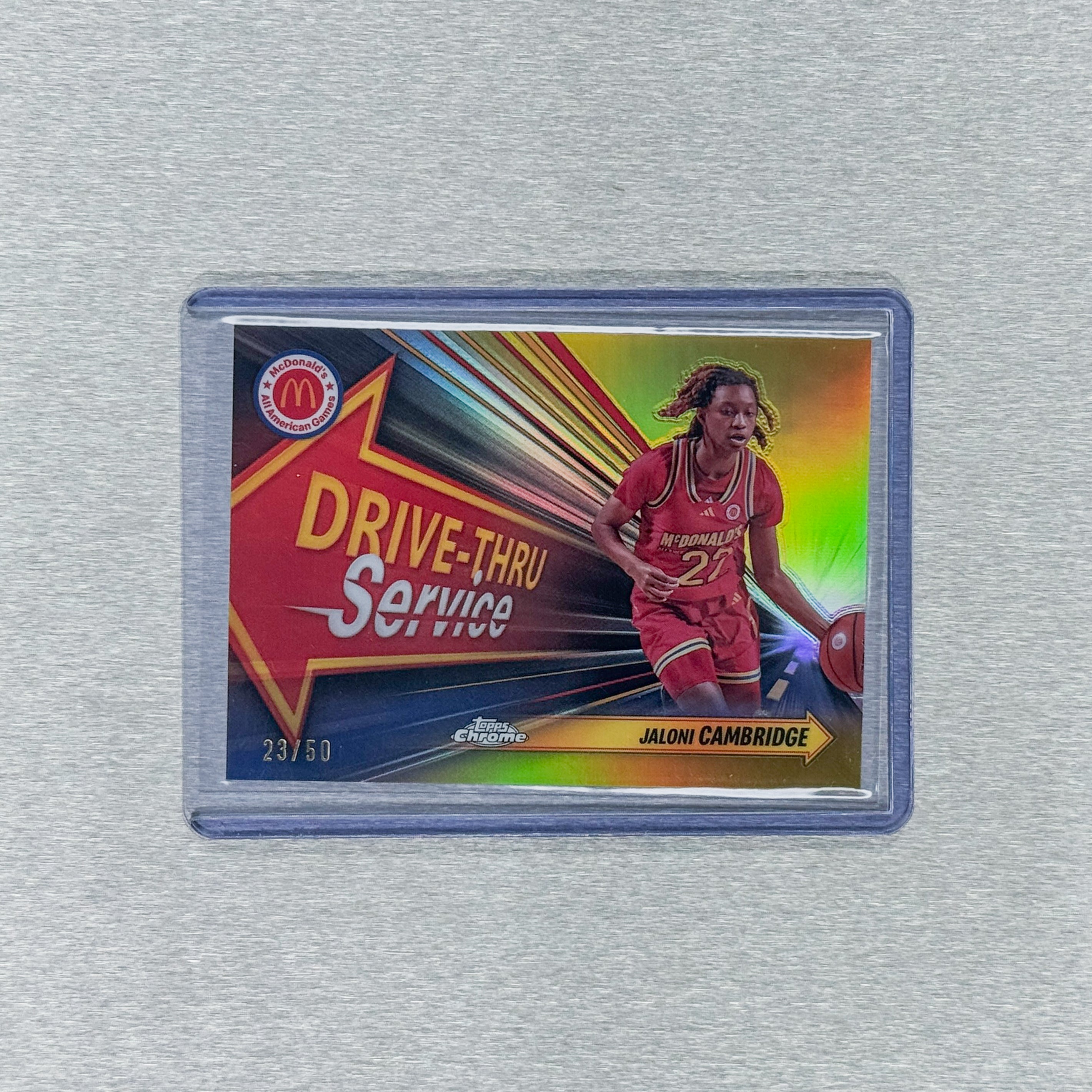 2024 Topps Chrome McDonald’s All American - Jaloni Cambridge - Drive Thru Service 23/50